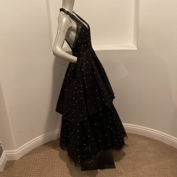 Vintage 1980's Jean -Louis Scherrer Haute Couture Black Gown Dress Size FR 42 - Picture 3 of 16